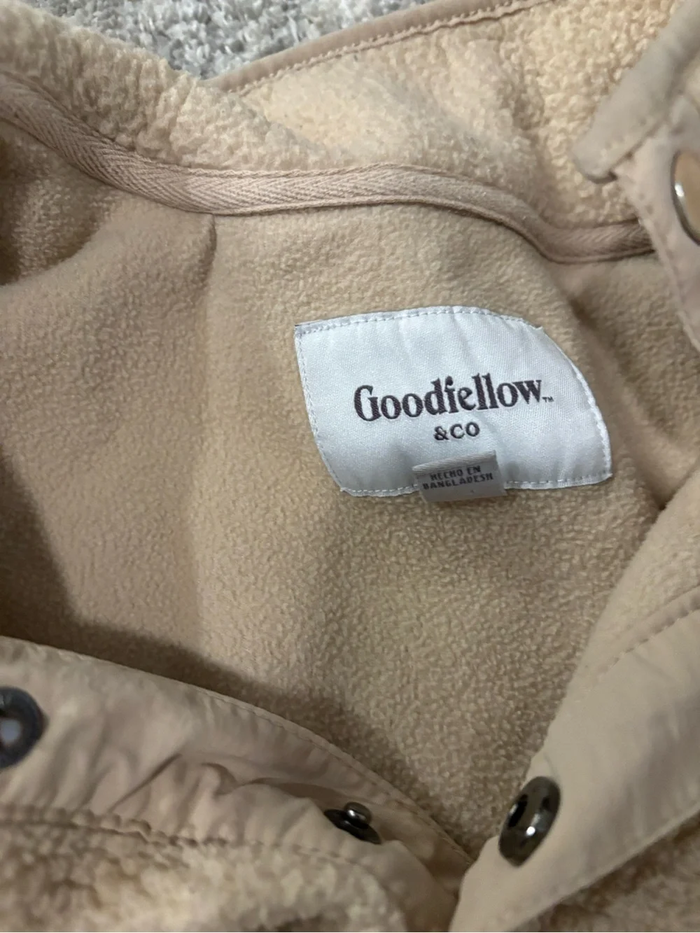 Goodfellow & Co Beige Sherpa Snap Pullover